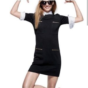 J.Crew Black Zip Shift Dress